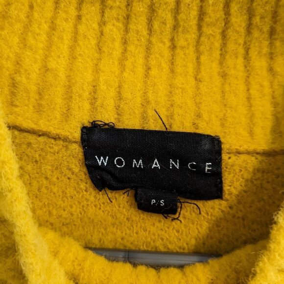 Womance/Mustard Sweater Sz S - Picture 3 of 3